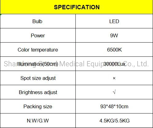 Vertical Inspection Lamp with Casters for Special Use in Hospital Wards LED Light