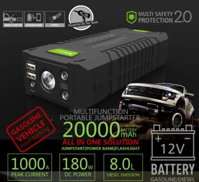 20000 mAh tragbarer Starthilfe-Mini-Batterie-Booster für Diesel-/Benzinfahrzeuge