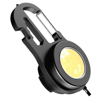 500 Lumen Lampe Taschenlampe Notfall Mini 6 In1 COB Arbeitsbeleuchtung wiederaufladbar Schlüsselanhänger La Lamp De Poche Aluminium Taschenlampe tragbar mit Karabiner LED-Taschenlampe