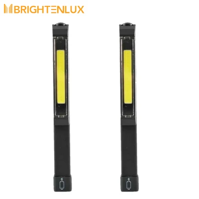 Brightenlux ABS COB kleine Taschenlampe, Stiftlampe, 3 AAA-Batterie, LED-Handarbeitsleuchte mit Verriegelung an der Unterseite